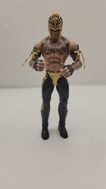 WWE Elite Top Picks Rey Mysterio Action Figure Black Gold Mask Tattooed